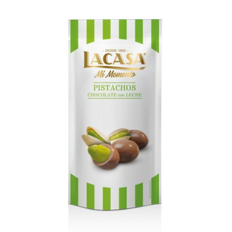 PISTACHO CUBIERTO CHOCO LECHE LACASA 50 GR